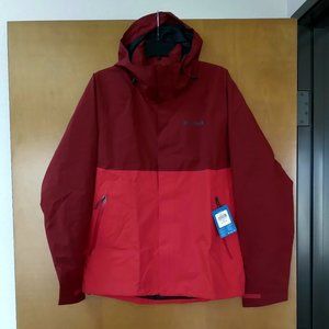 🆕 Columbia Men's Valley Elite Stretch Jacket, Medium - Mountain Red, Black, NWT